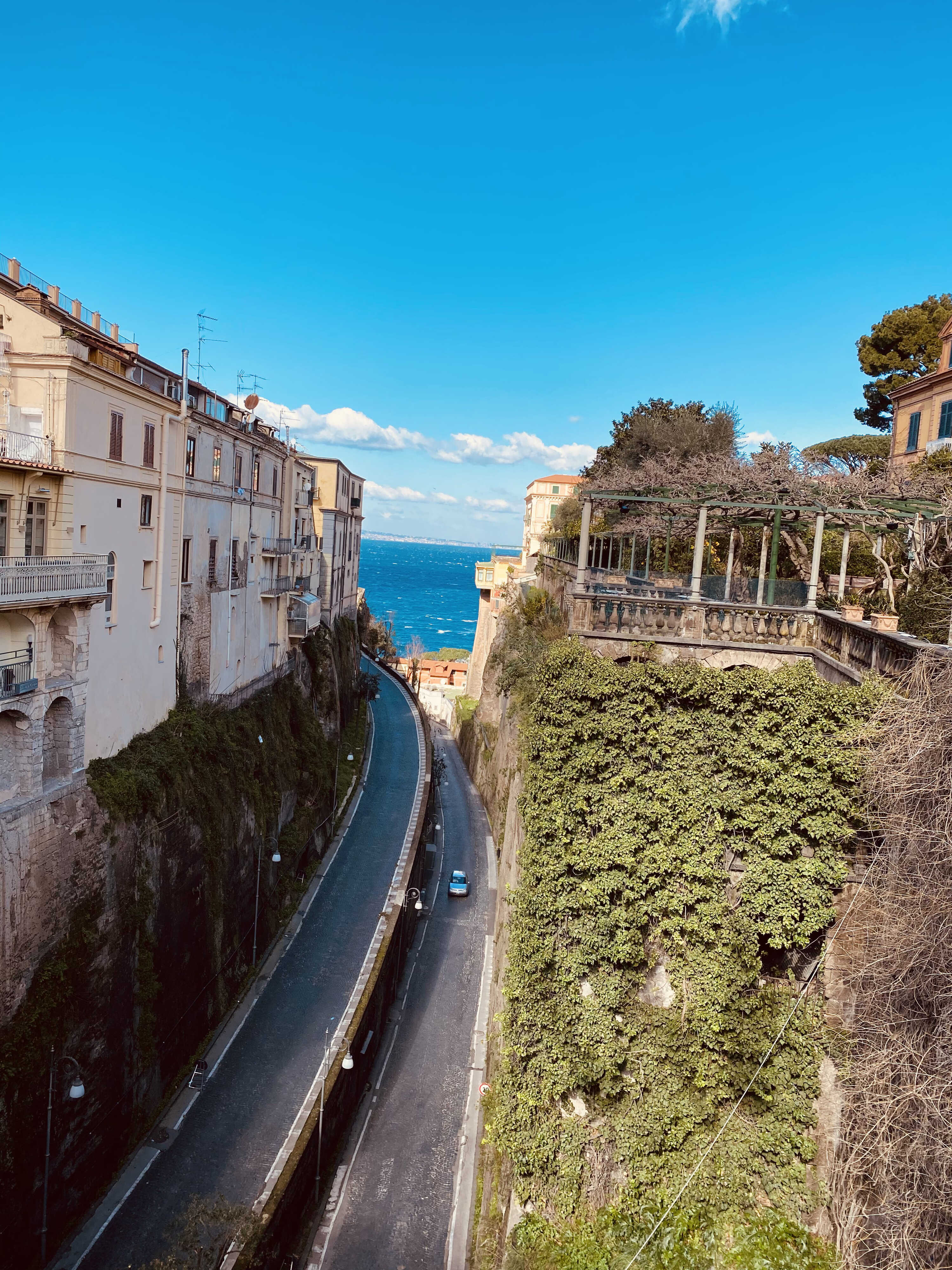 View from a bridge
        in Sorrento